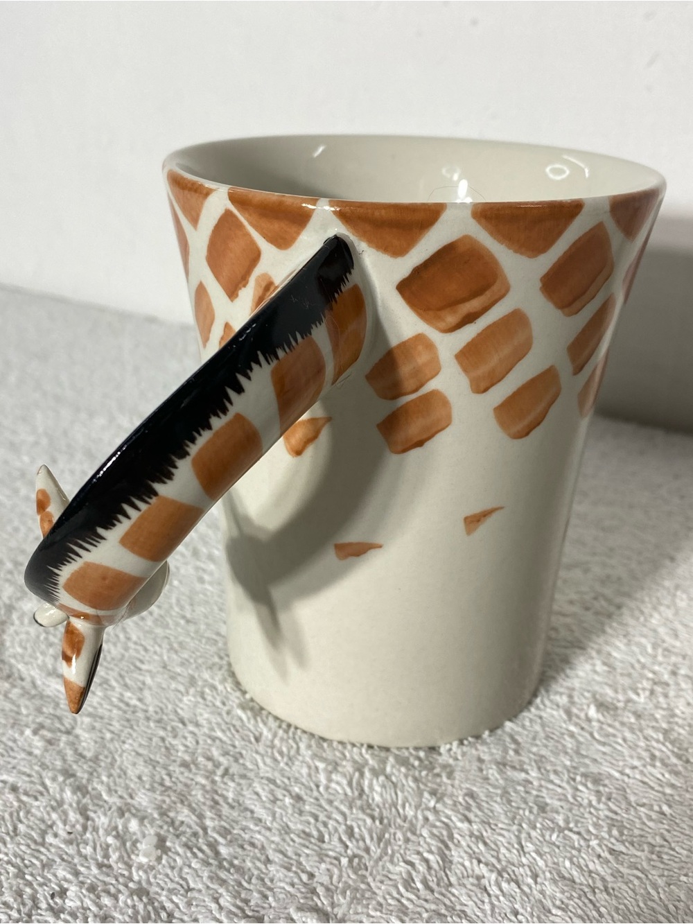 Pier 1 Imports Hand Painted 3D Giraffe Neck Handle Ceramic Coffee Mug - Picture 6 of 13